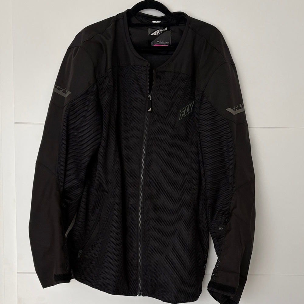Women’s Fly Racing Black Mesh Motorcycle Riding Jacket with Armor